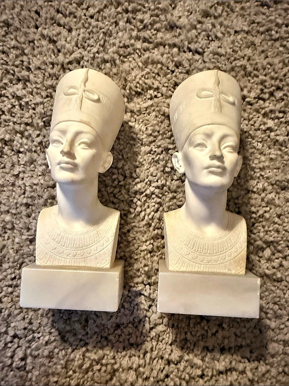 A. Giannelli Queen Nefertiti Bust Pair in White